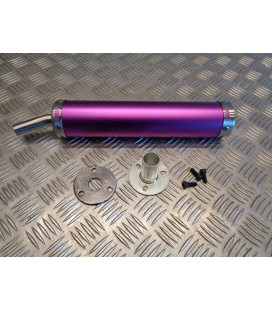 cartouche silencieux universel adaptable violet pour pot echappement scooter moto mecaboite 50 125 ...