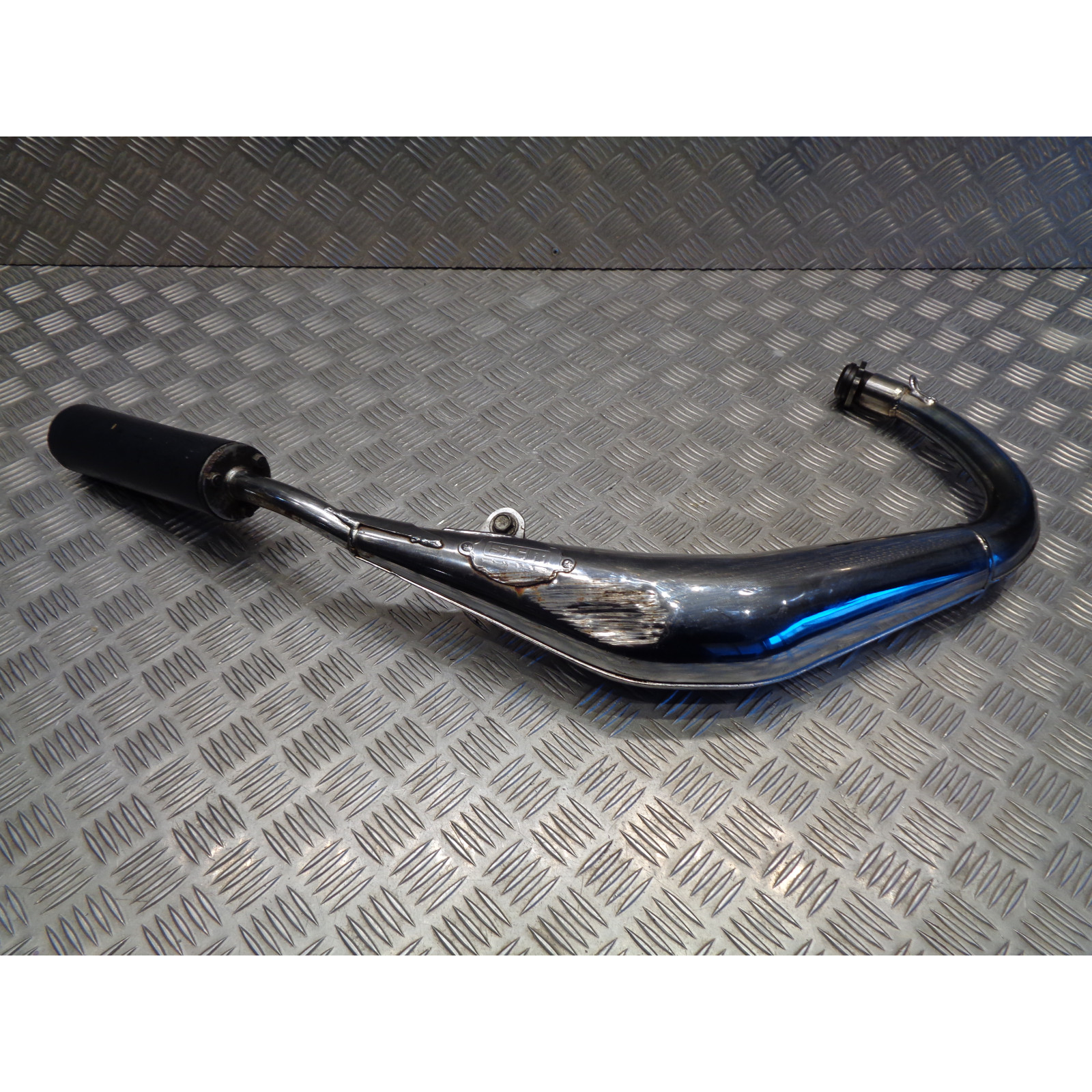 pot echappement scr corse chrome passage bas moto derbi 50 drd x-treme sm